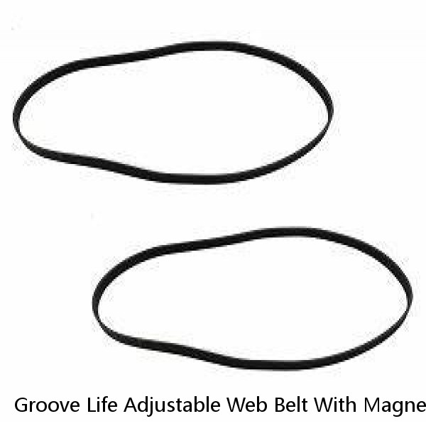 Groove Life Adjustable Web Belt With Magnetic Buckle - Flat Earth/Gun Metal
